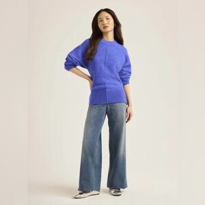 Scoop Reverse Seam Crewneck Sweater